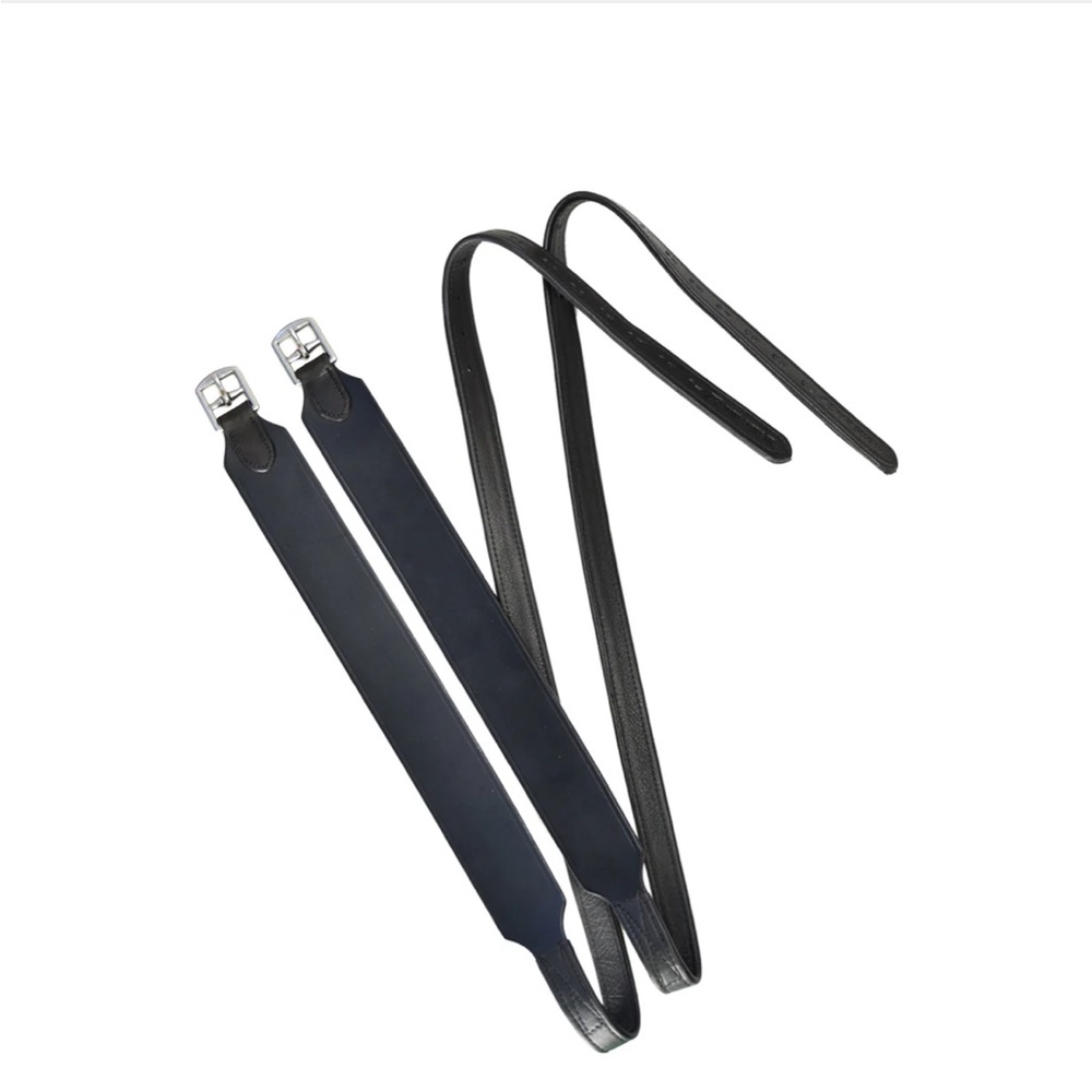 Total Saddle fit 54 inch dressage stability leather’s Black.